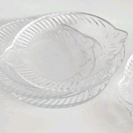 izgs Prachtige glazen bordjes vis vorm 2,50 per bord, Ophalen of Verzenden