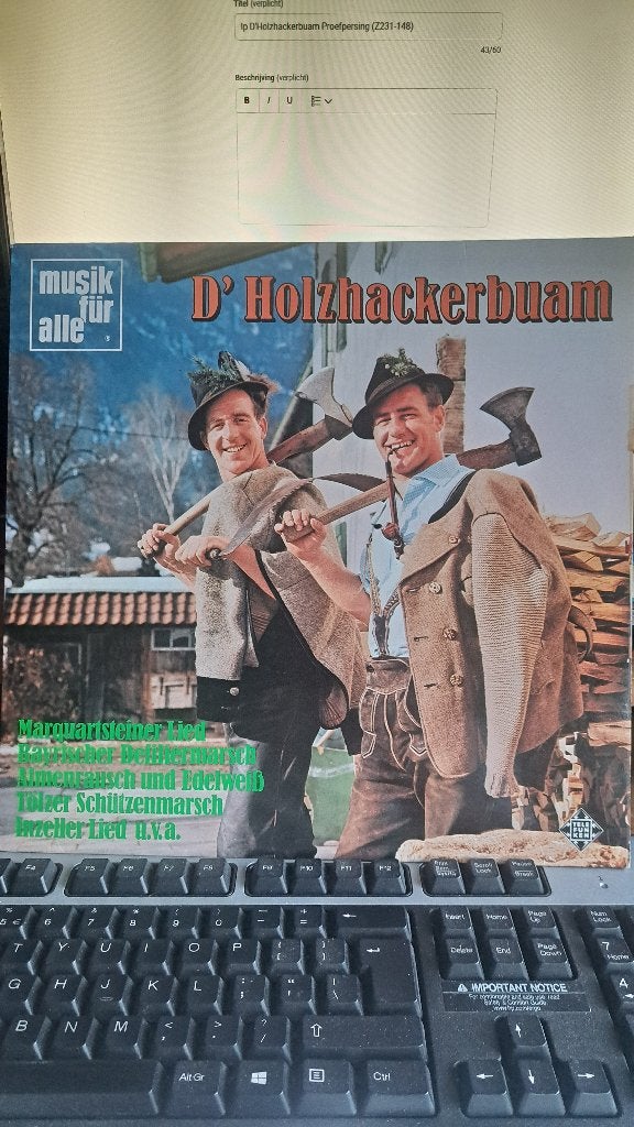 lp D'Holzhackerbuam Proefpersing (Z231-148), Ophalen of Verzenden, Zo goed als nieuw, 12 inch