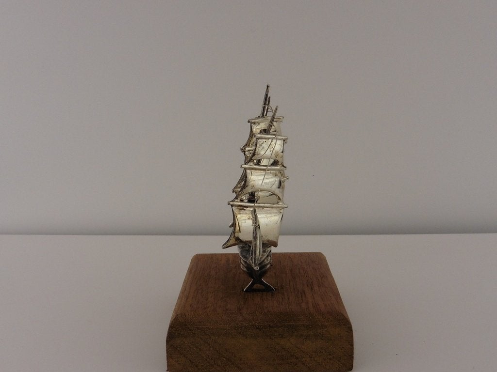 Zilveren miniatuur Zeilschip                              Z2, Ophalen of Verzenden, Zilver