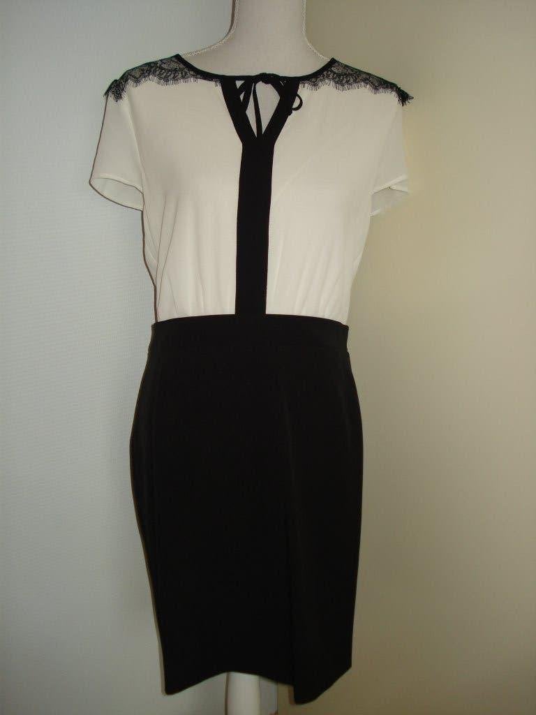 Zwart/wit jurk Comma, Kleding | Dames, Maat 38/40 (M), Zwart, Nieuw, Knielengte