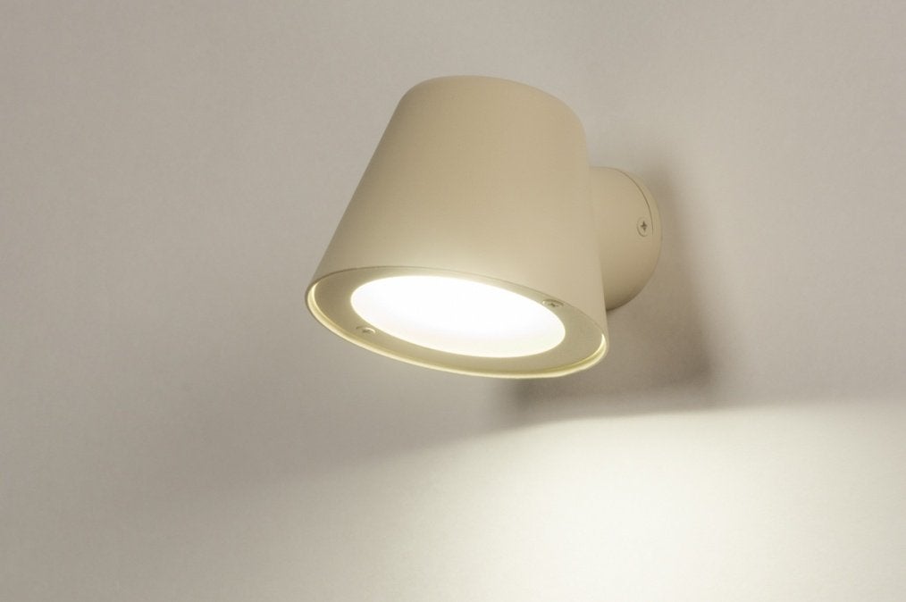 wandlamp beige buitenlamp tuin bed bank badkamer keuken lamp, Ophalen of Verzenden, Nieuw