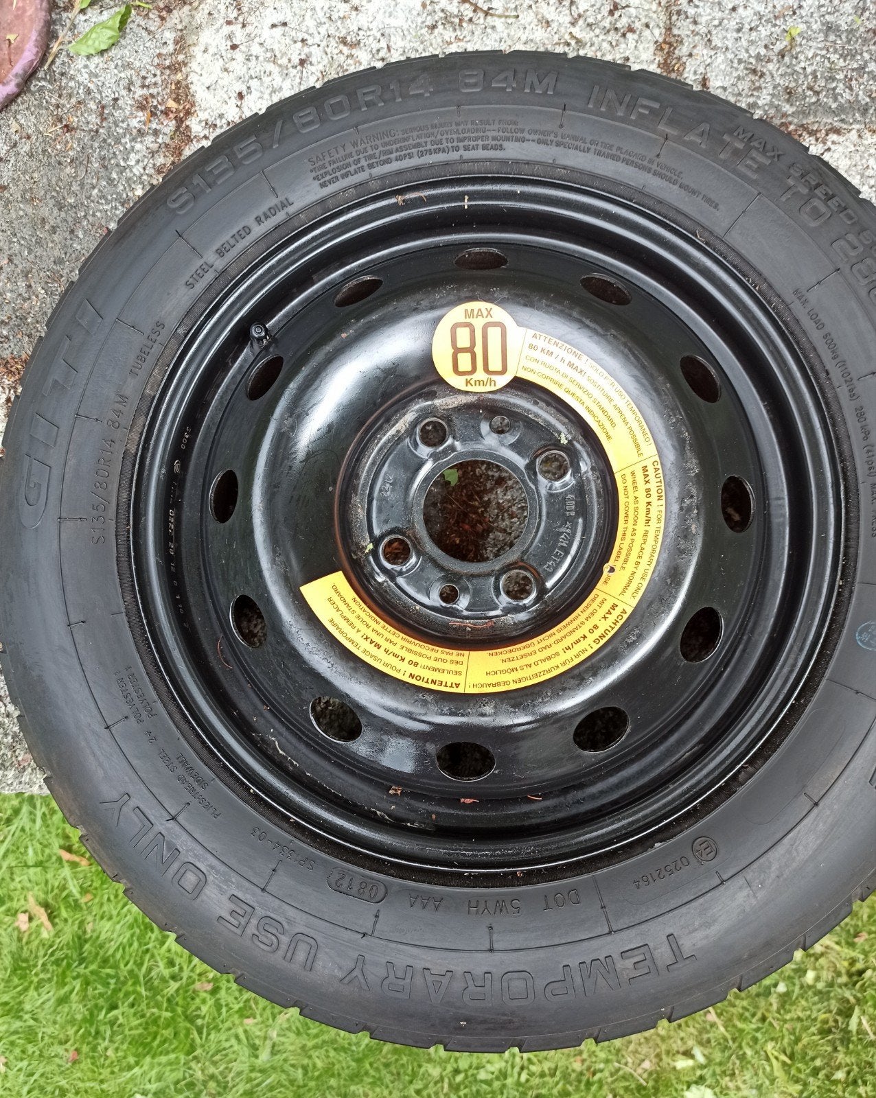 Nieuwe Fiat Panda thuiskomer S135/80 R14, Ophalen
