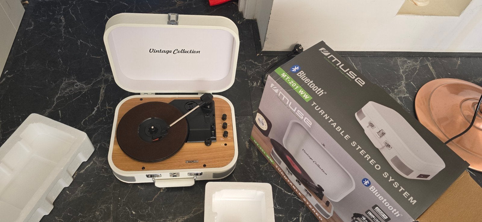 Muse Bluetooth USB Platenspeler MT-201 WW Vintage Collection, Ophalen of Verzenden, Nieuw, Overige merken, USB-aansluiting