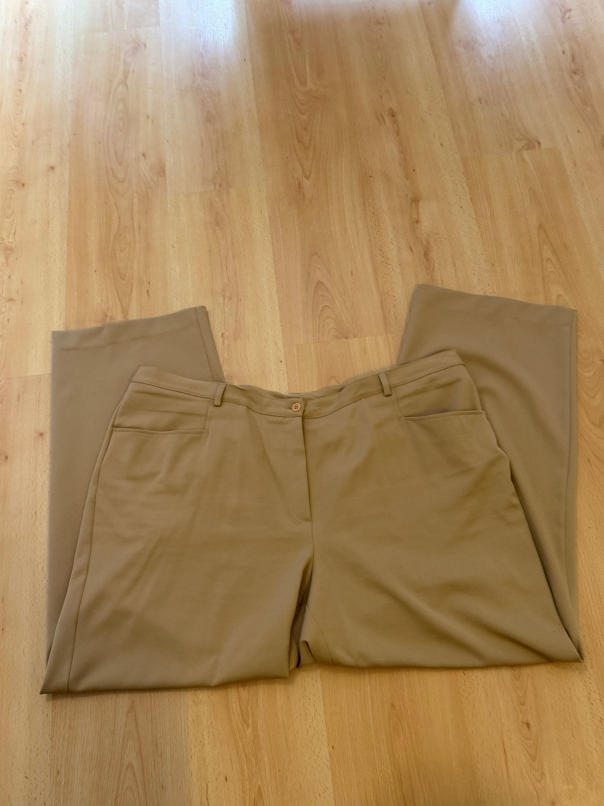 Lichtgewicht bruine broek Ulla Popken maat 54, Bruin, Maat 46/48 (XL) of groter, Ophalen of Verzenden, Zo goed als nieuw