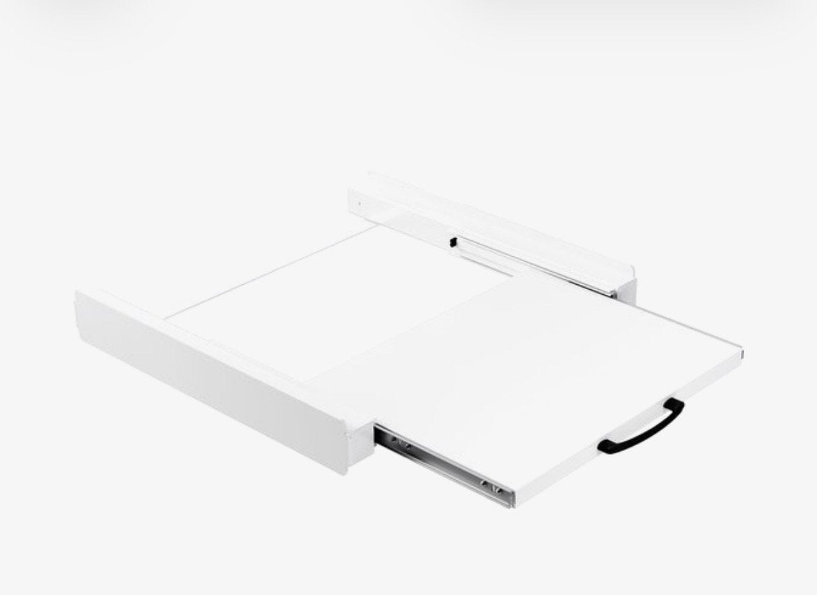 Stapelkit wasmachine & droger met uitschuifbare plank, Witgoed en Apparatuur, Ophalen, Zo goed als nieuw