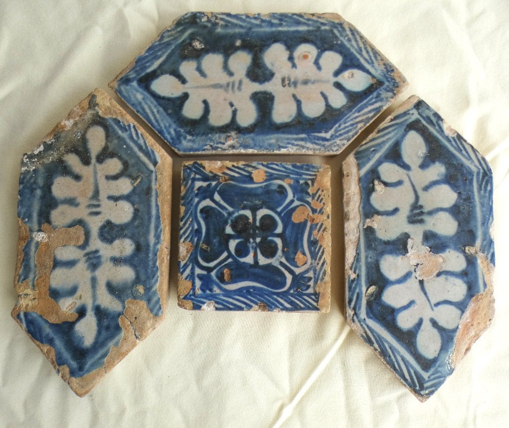 spaanse tegels Azulejo, Valencia, 15e/16e eeuw., Antiek en Kunst, Ophalen of Verzenden