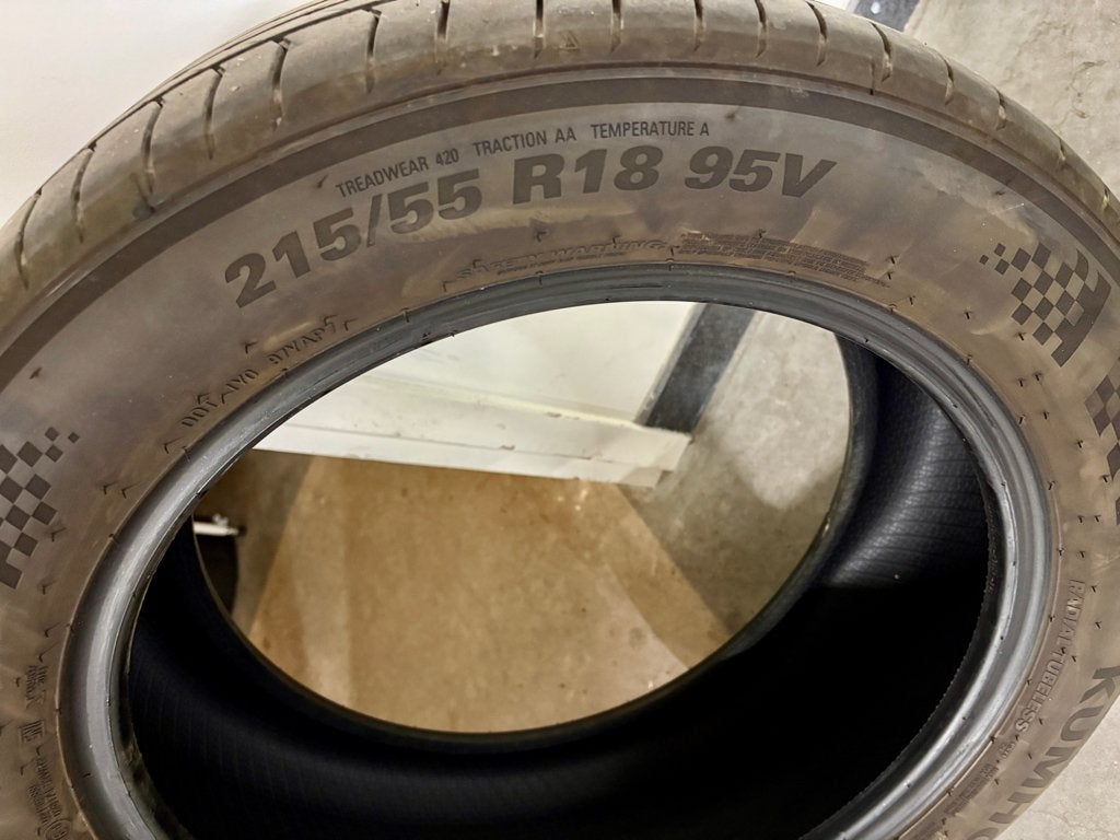 autoband 215/55R18 zo goed als nieuw, Ophalen, Zo goed als nieuw