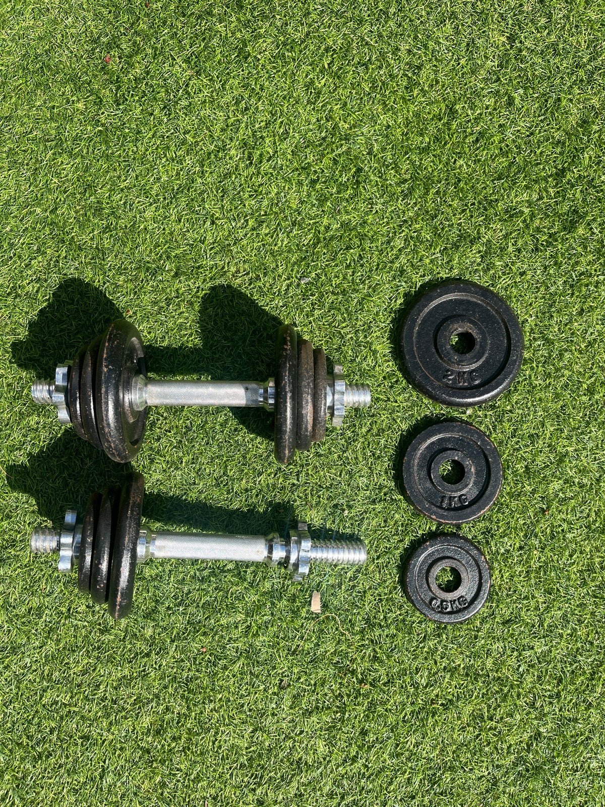Dumbells retro 8kg, Ophalen, Gebruikt, Dumbbell
