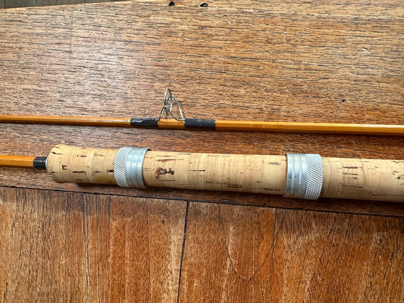 Vintage splitcane vlokhengel 2,45 mtr, Ophalen, Gebruikt, Werphengel