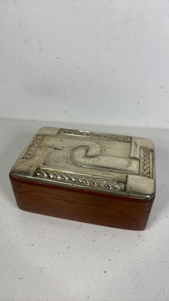 Postzegeldoos - zilver - art deco, Ophalen of Verzenden, Zilver