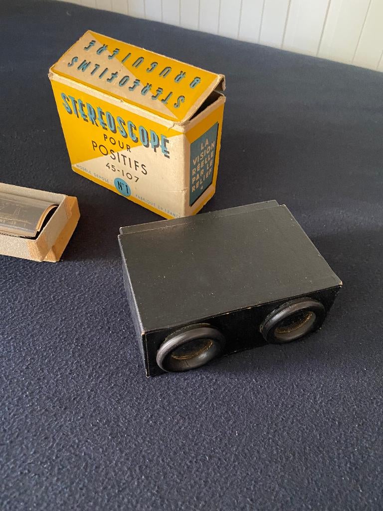 Antieke stereoscoop met 3D foto’s, in prijs verlaagd, Ophalen of Verzenden