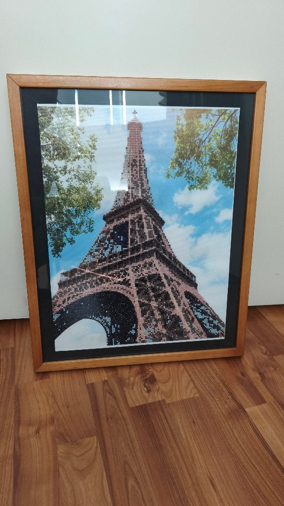 diamond painting Eiffeltoren 42 x 52 cm, Nieuw, Ophalen of Verzenden, Wandbord of Wandpaneel, 42 cm