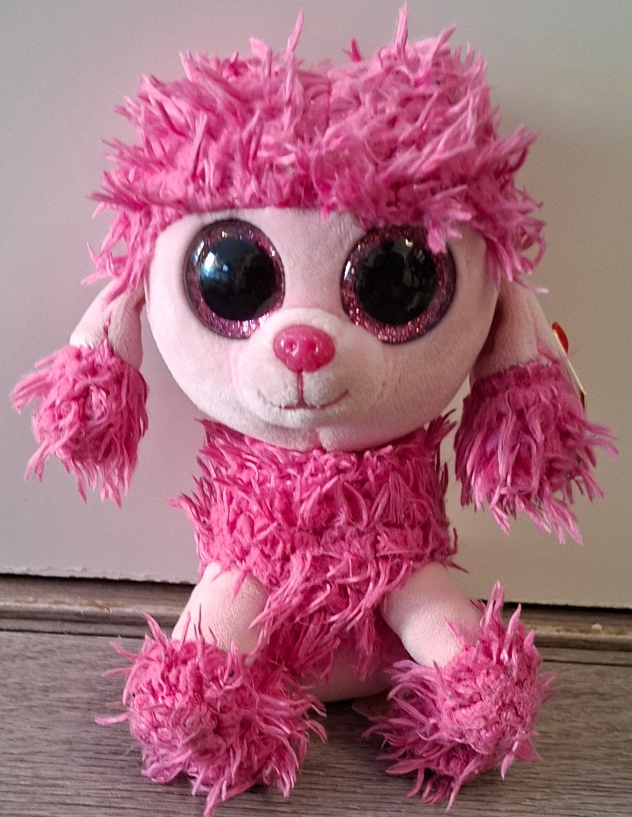 ty beanie boo hondje Patsy 16 cm, Overige karakters, Zo goed als nieuw, Roze, Klein (minder dan 20 cm)