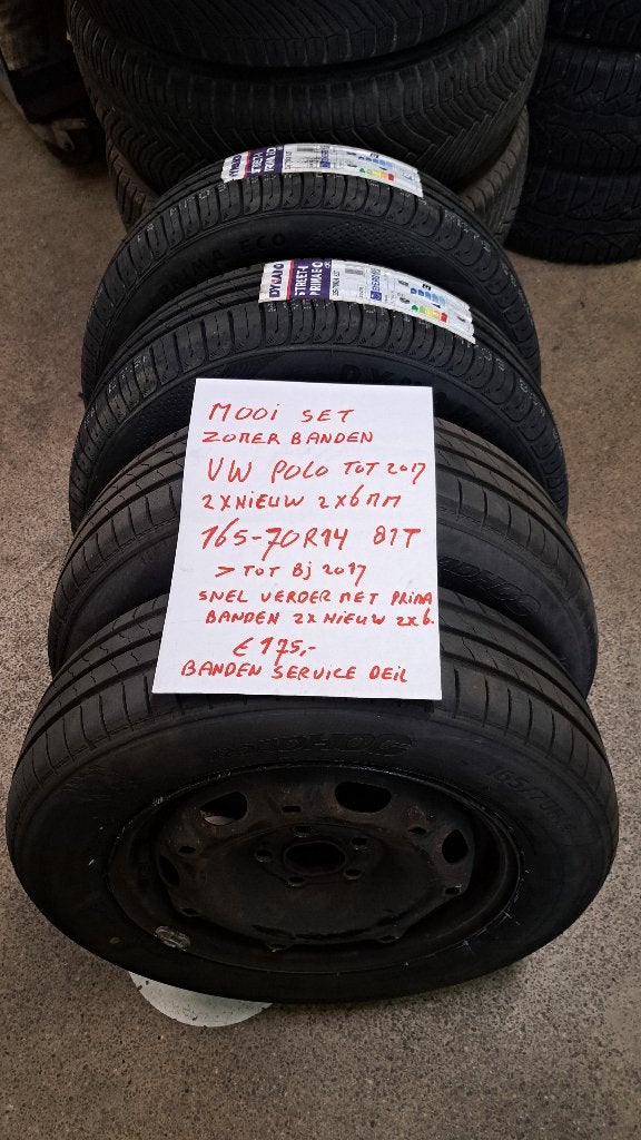 Mooi set Polo banden 165/70R14  2 nieuw 2 x 6 mm NU € 175,-, Auto-onderdelen, Banden en Velgen, Ophalen, 14 inch, Seat, Banden en Velgen