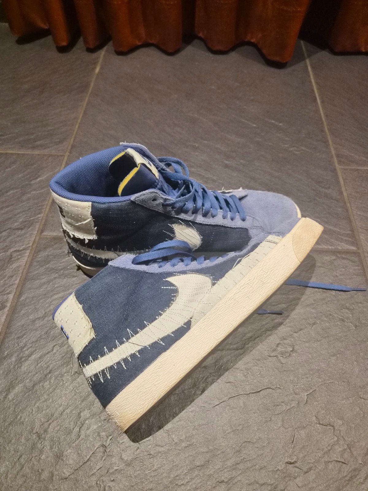 Nike SB Zoom Blazer Mid Sashiko Mystic Blue, Blauw, Nike, Ophalen of Verzenden, Sneakers of Gympen