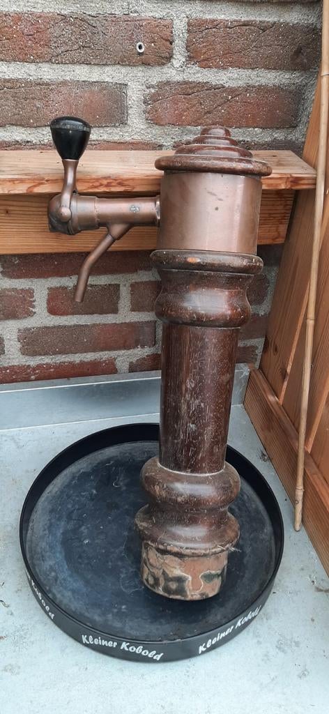 Vintage Koperen en Houten Tapkraan - FAMA B2-T, Antiek en Kunst, Ophalen