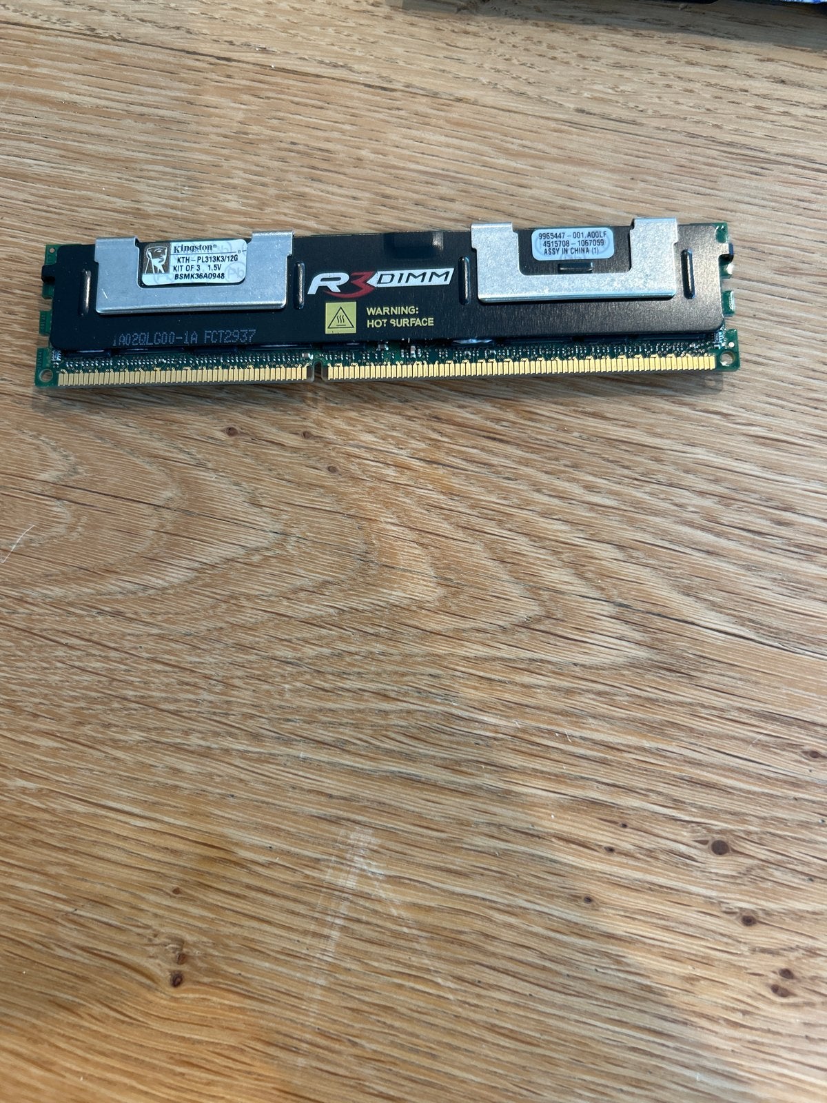 Kingston DDR3 ECC Registered Server RAM (4x4GB) 1333MHz, Computers en Software, Ophalen, Gebruikt, Server, DDR3