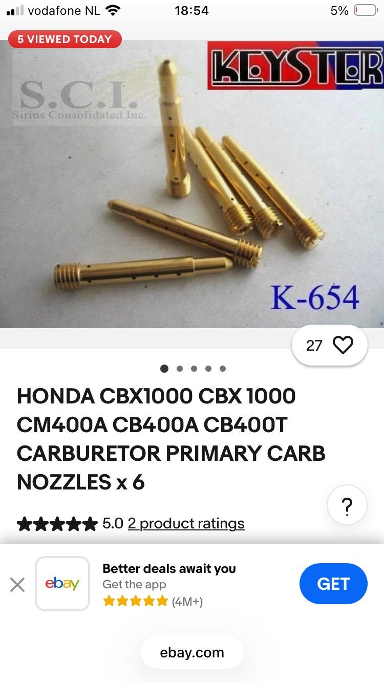 Sproeier Honda cm400, Ophalen of Verzenden, Nieuw, Overige typen