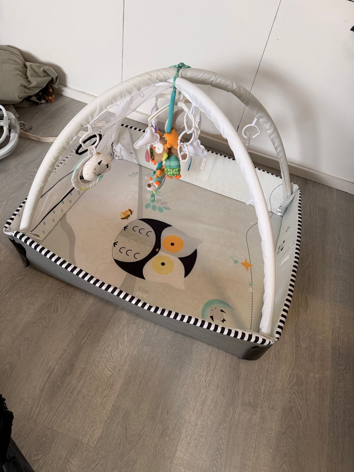 Baby speelkleed met bogen en speeltjes - Uil design, Ophalen of Verzenden, Zo goed als nieuw, Speelkleed