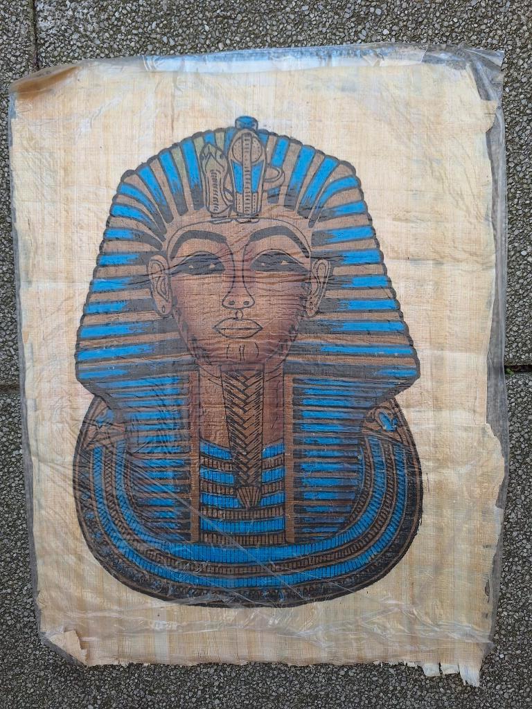 Papyrus Egypte, Minder dan 50 cm, Gebruikt, Ophalen of Verzenden, Schilderij