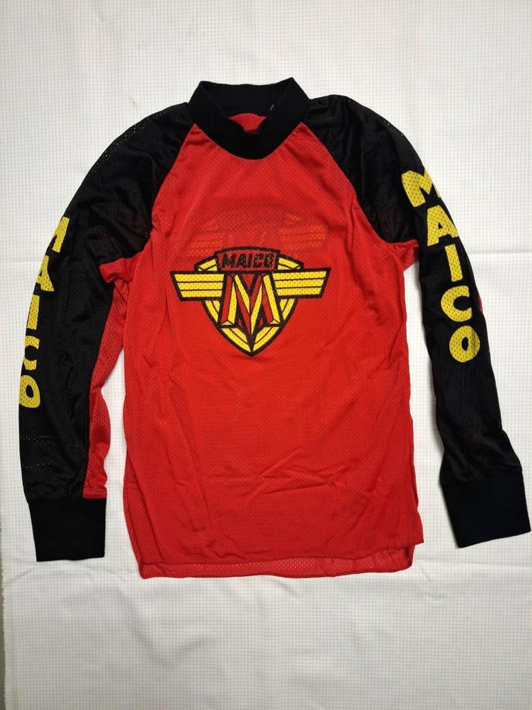 70's Vintage Maico motorcross italiaans longsleeve t-shirt., Motorcrosskleding, Maico, Tweedehands, Heren