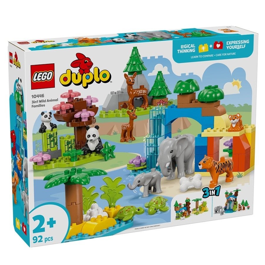 LEGO DUPLO 10446 3-in-1 Families van Wilde Dieren, Nieuw, Ophalen of Verzenden, Complete set, X