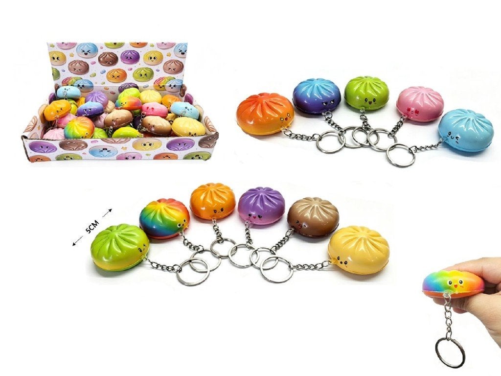 PARTIJ SLEUTELHANGER PU DUMPLING 5CM, Diversen, Rommelmarktspullen, Nieuw, Ophalen of Verzenden