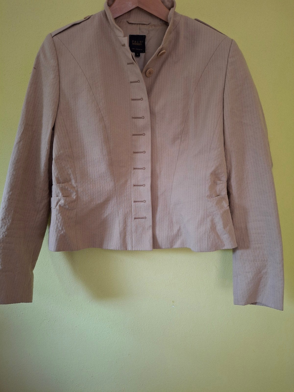 Pauw Amsterdam beige jasje colbertje blazer maat 4, Beige, Maat 42/44 (L), Pauw, Ophalen of Verzenden