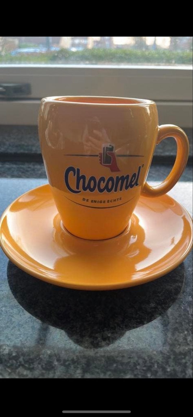 Nieuwe Chocomel kop en schotel, Ophalen, Nieuw, Gebruiksvoorwerp