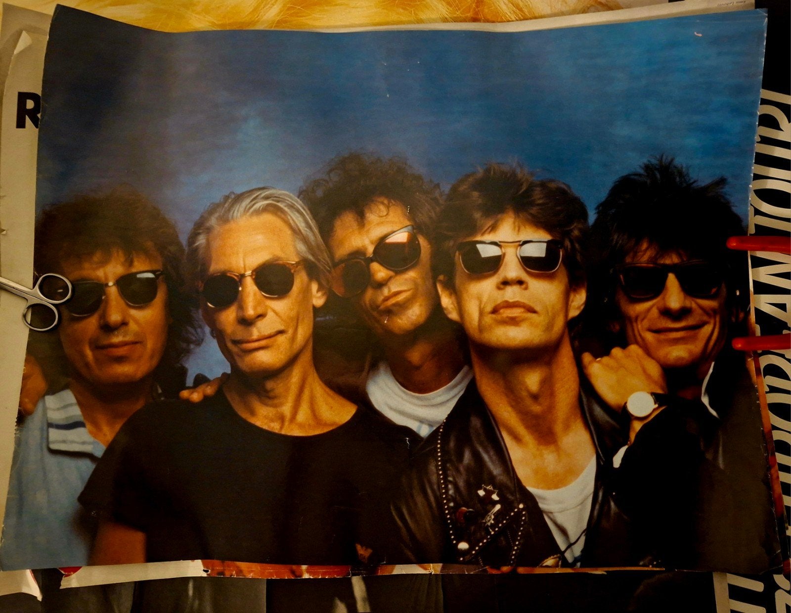 Vintage The Rolling Stones Poster - Muziek Icoon, Gebruikt, Rechthoekig Liggend, Ophalen of Verzenden, A1 t/m A3