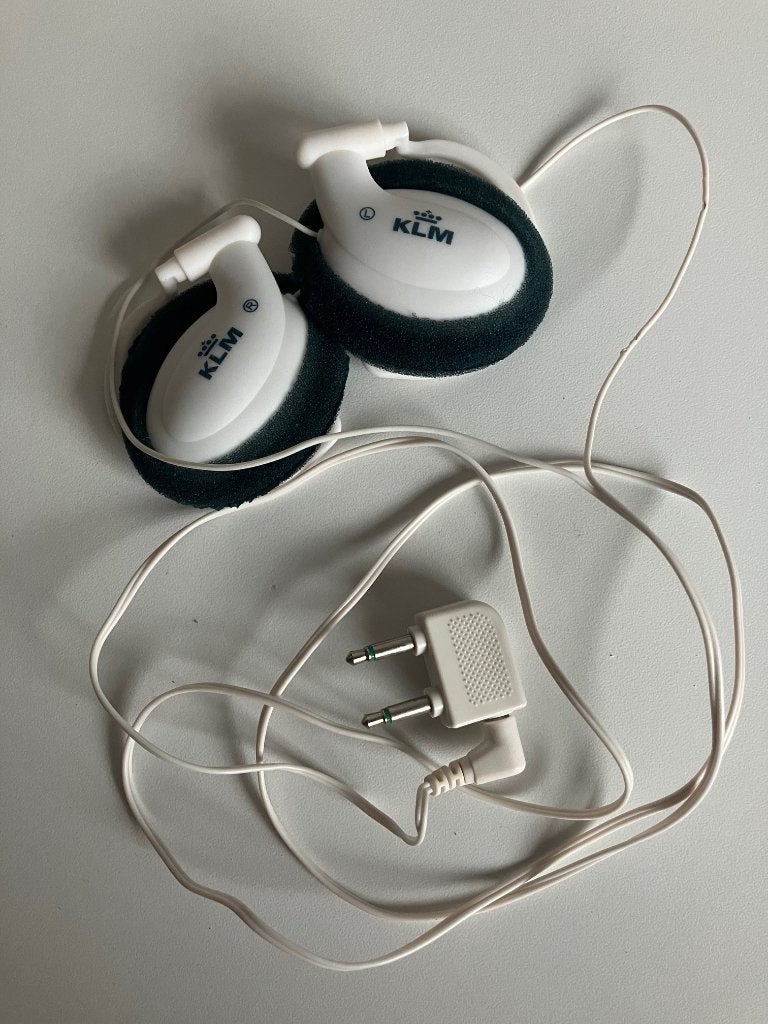 Koptelefoon KLM, Audio, Tv en Foto, Koptelefoons, Overige merken, Ophalen of Verzenden, Zo goed als nieuw, Wit