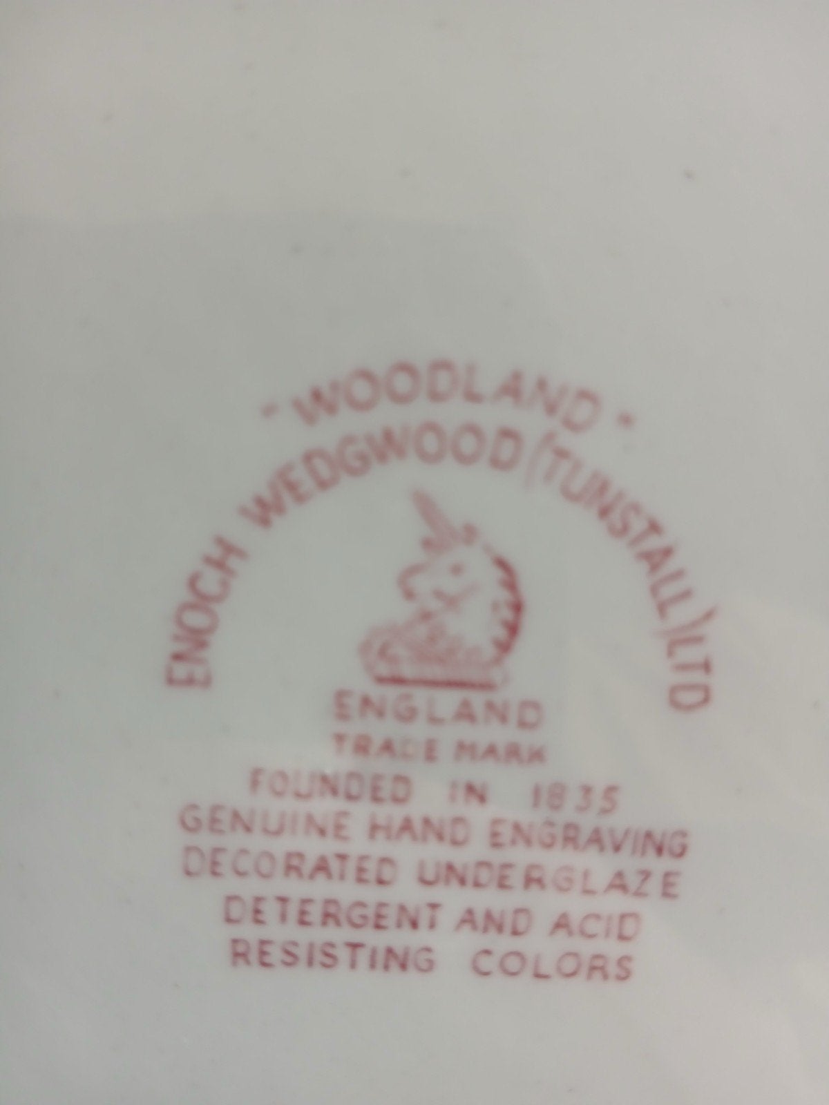 Wedgewood woodland servies, Ophalen