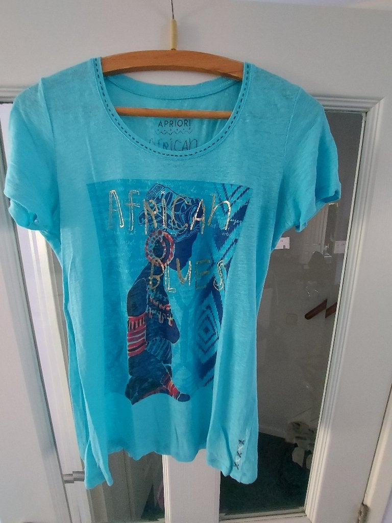 super mooie Apriori top!, Kleding | Dames, Blauw, Zo goed als nieuw, Korte mouw, Ophalen