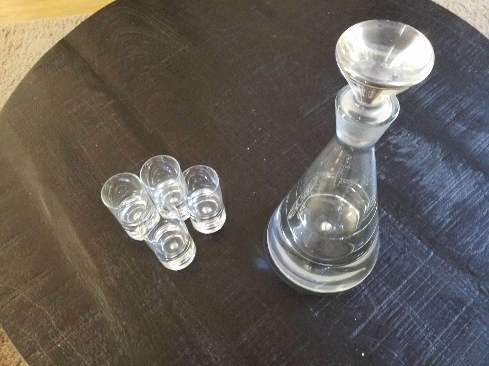 Krosno karaf en glaasjes., Huis en Inrichting, Keuken | Servies, Overige typen, Overige stijlen, Glas, Ophalen of Verzenden