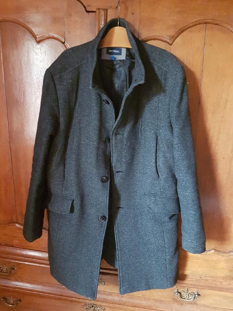 McNeal wollen jas grijs Mc Neal, McNeal, Maat 56/58 (XL), Ophalen of Verzenden, Zo goed als nieuw