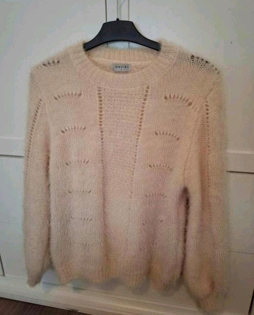 Loavies fluffy trui beige/crème maat S, Beige, Ophalen of Verzenden, Maat 36 (S), Loavies