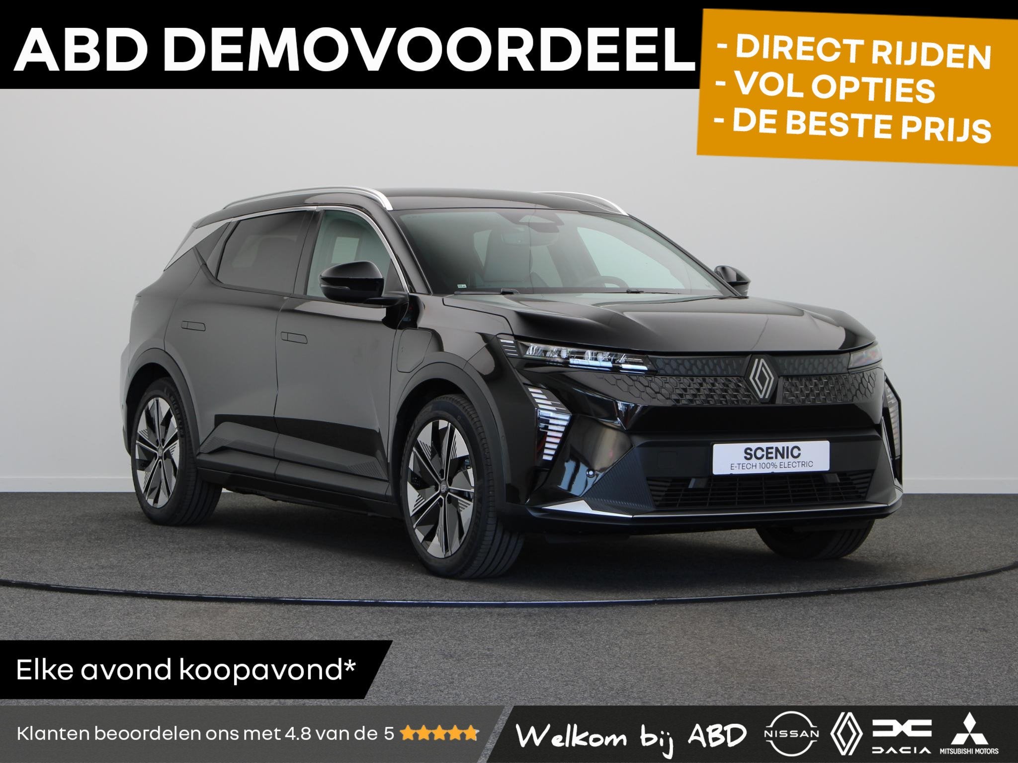 Renault Scenic E-Tech EV60 comfort range techno | Vijf jaar, Auto's, Dealer onderhouden, Zwart, 430 km, 1100 kg