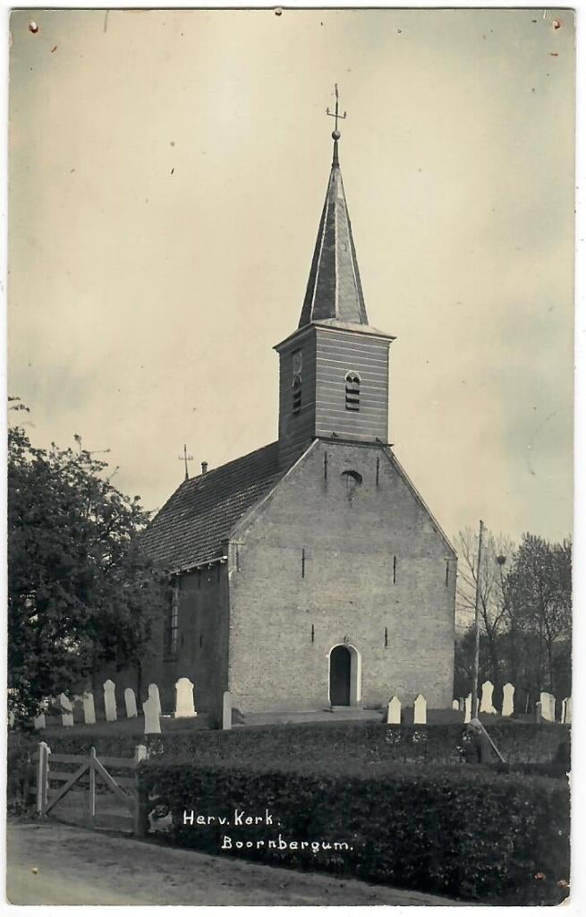 Boarnbergum - Herv. Kerk, Verzamelen, Ansichtkaarten | Nederland, Verzenden, 1920 tot 1940, Gelopen, Friesland