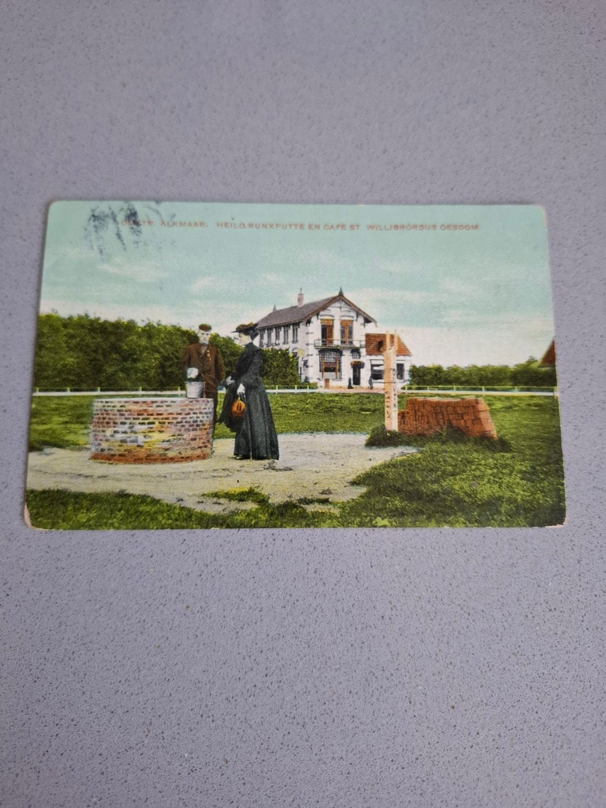 Alkmaar: Heilo. Runkputte en Cafe St. Willibrord, Ophalen of Verzenden, Voor 1920, Gelopen, Noord-Holland