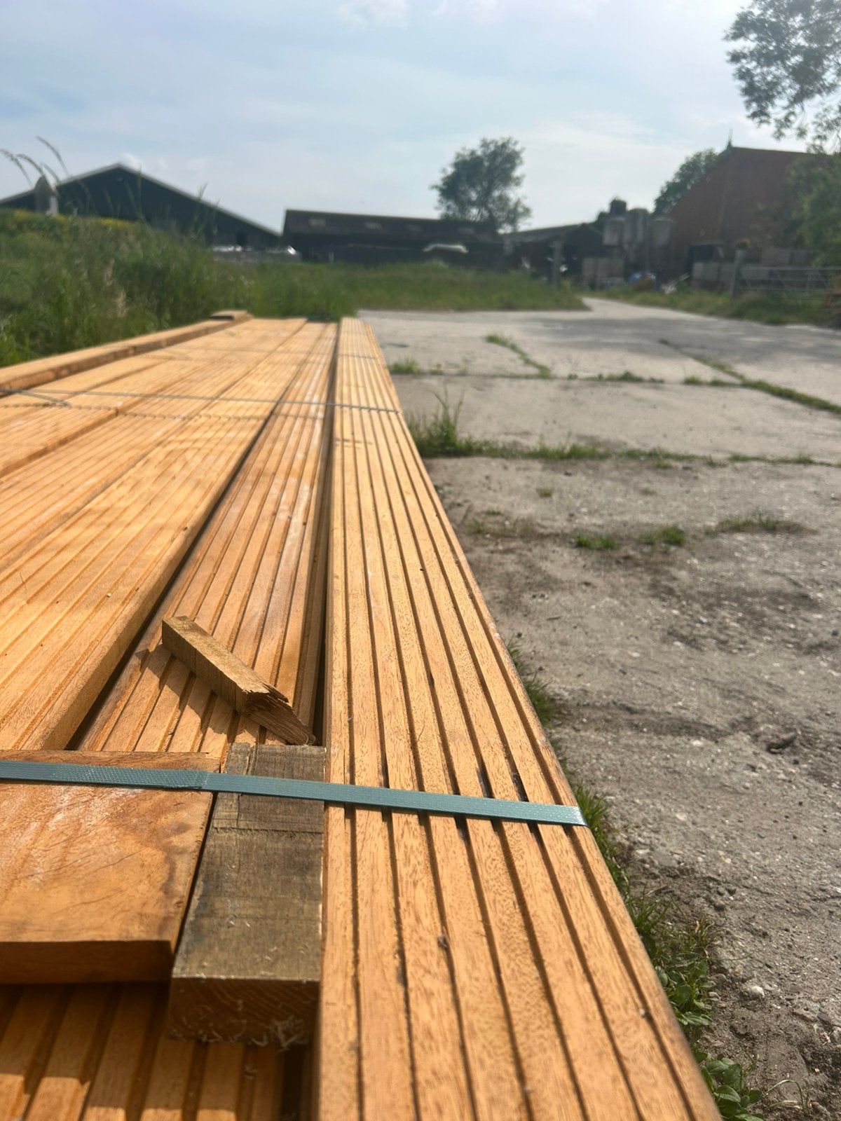 Hardhouten vlonderplank bilinga 28x140 mm ACTIEPRIJS, Planken, Nieuw, Ophalen of Verzenden, Hardhout