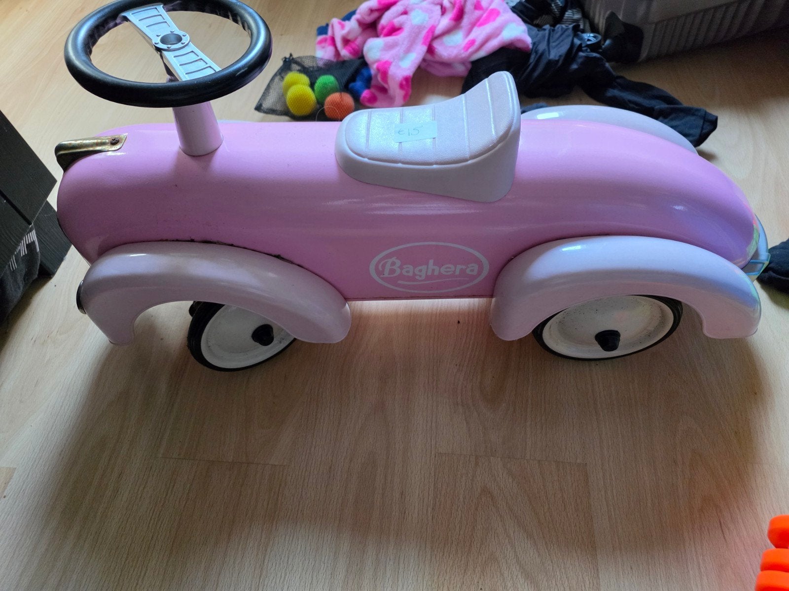 Baghera loopauto roze, Ophalen, Gebruikt