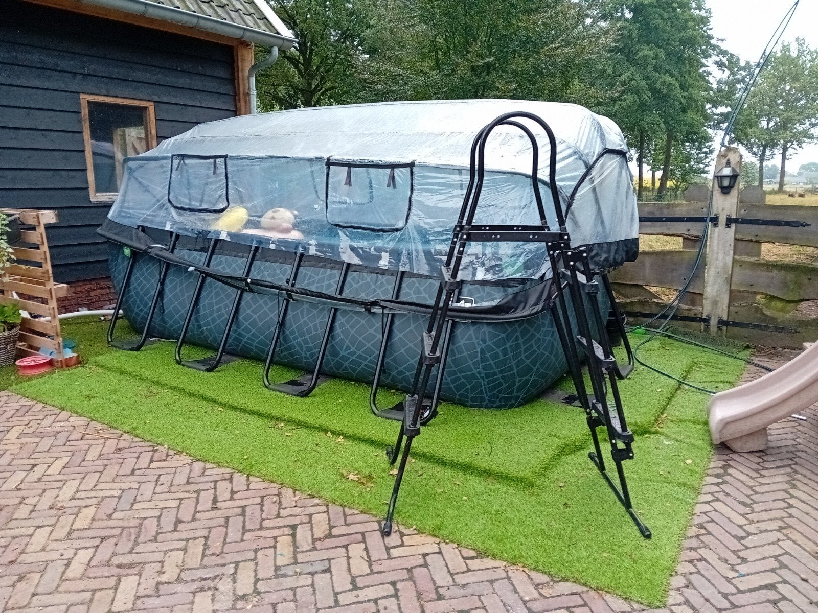 exit toys zwembad 2x4 meter met overkapping, Ophalen, Opzetzwembad, 200 tot 400 cm, Rechthoekig
