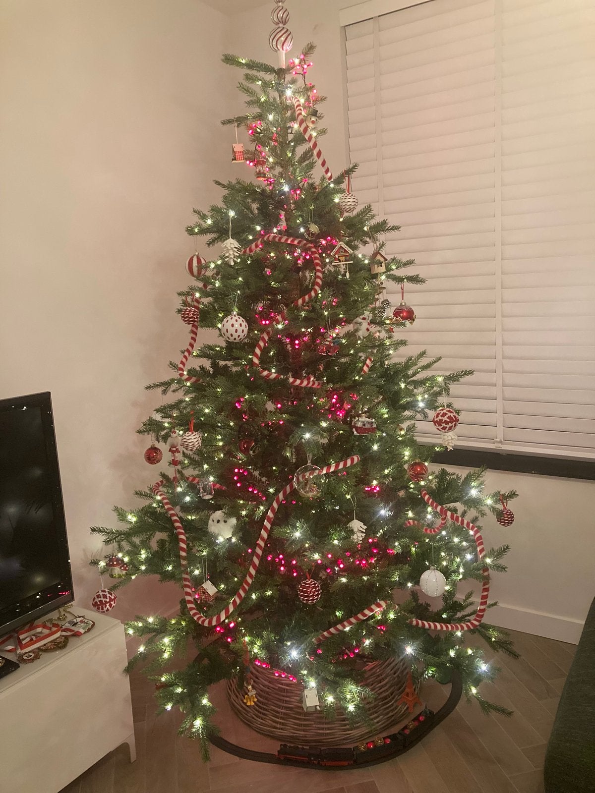 Kerstboom Everlands Grandis fir 240 cm met LED verlichting, Diversen, Ophalen, Zo goed als nieuw