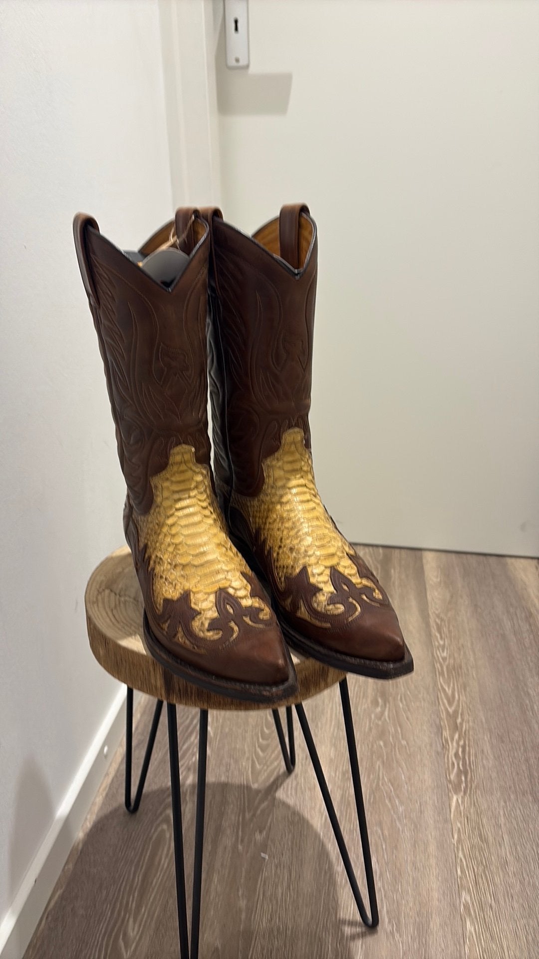 Sendra boots cowboylaarzen maat 41 bruin met python, Bruin, Verzenden, Boots, Zo goed als nieuw