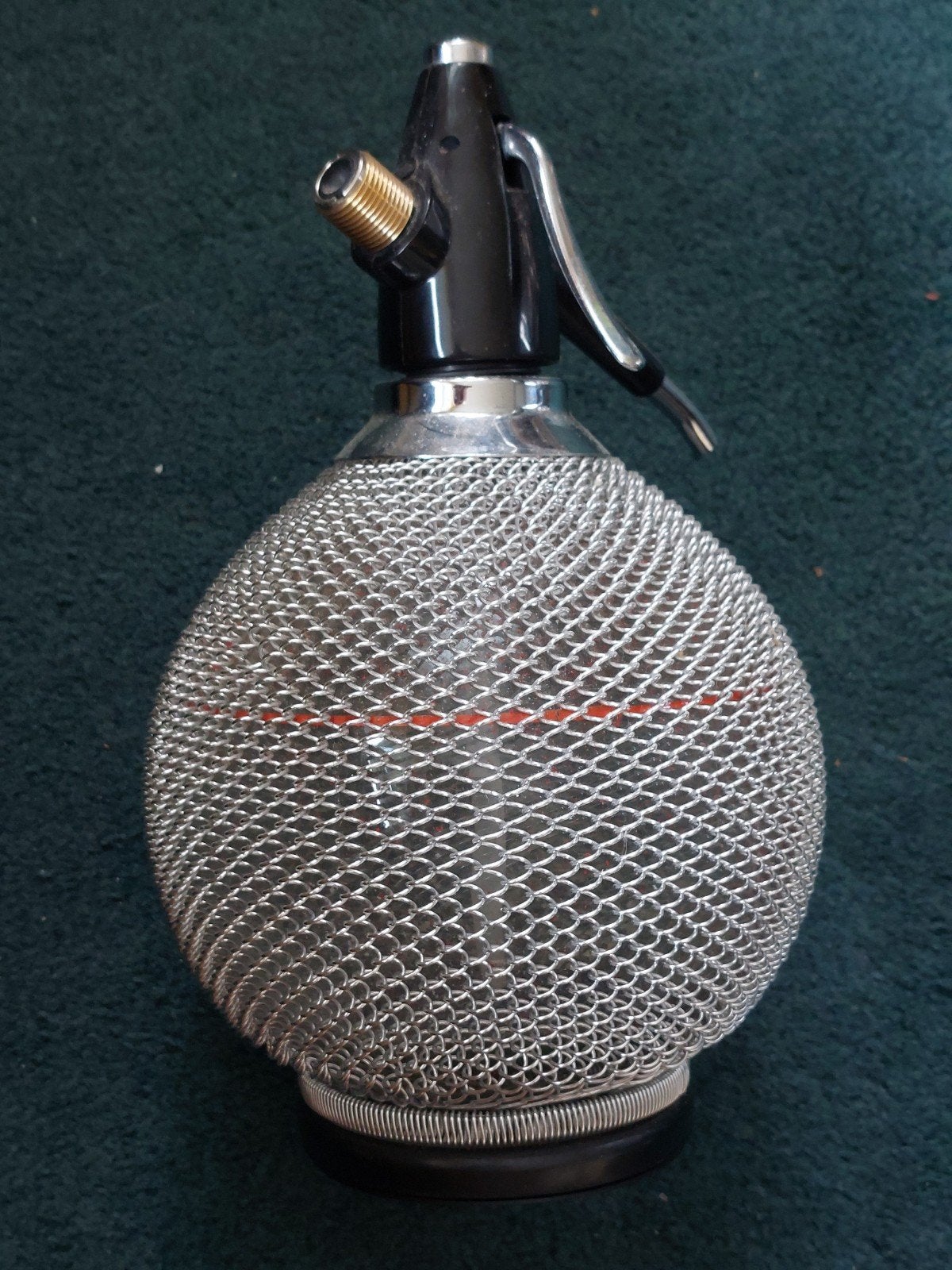 Vintage Sifonsoda fles met metalen gaas, Antiek en Kunst, Ophalen of Verzenden
