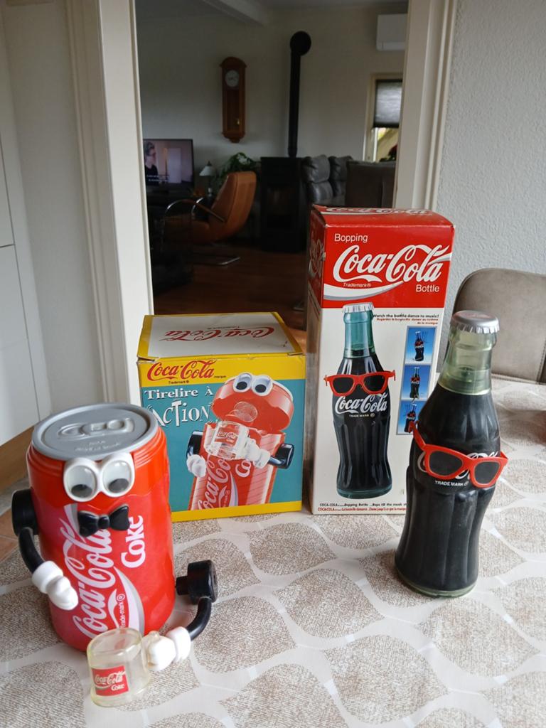 Coca-Cola verzameling: Bopping Bottle & Tirelire à Action, Verzamelen, Ophalen of Verzenden, Zo goed als nieuw, Gebruiksvoorwerp