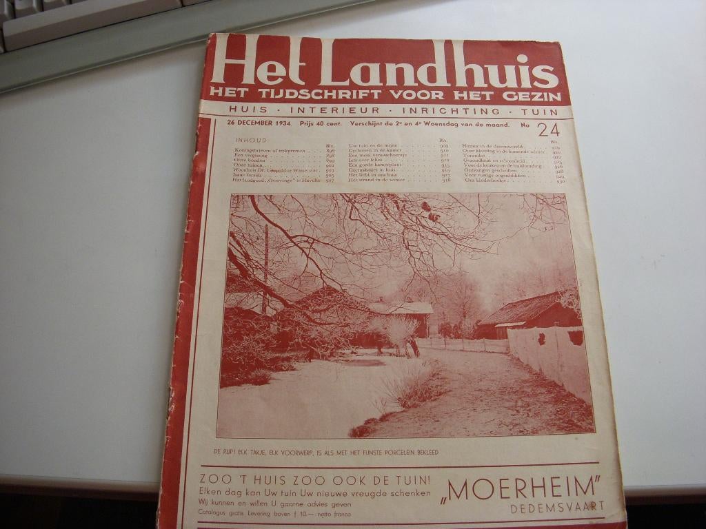 Het Landhuis het tijdschrift voor het gezin december 1934, Boeken, Tijdschriften en Kranten, Ophalen of Verzenden, Gelezen, Damesbladen