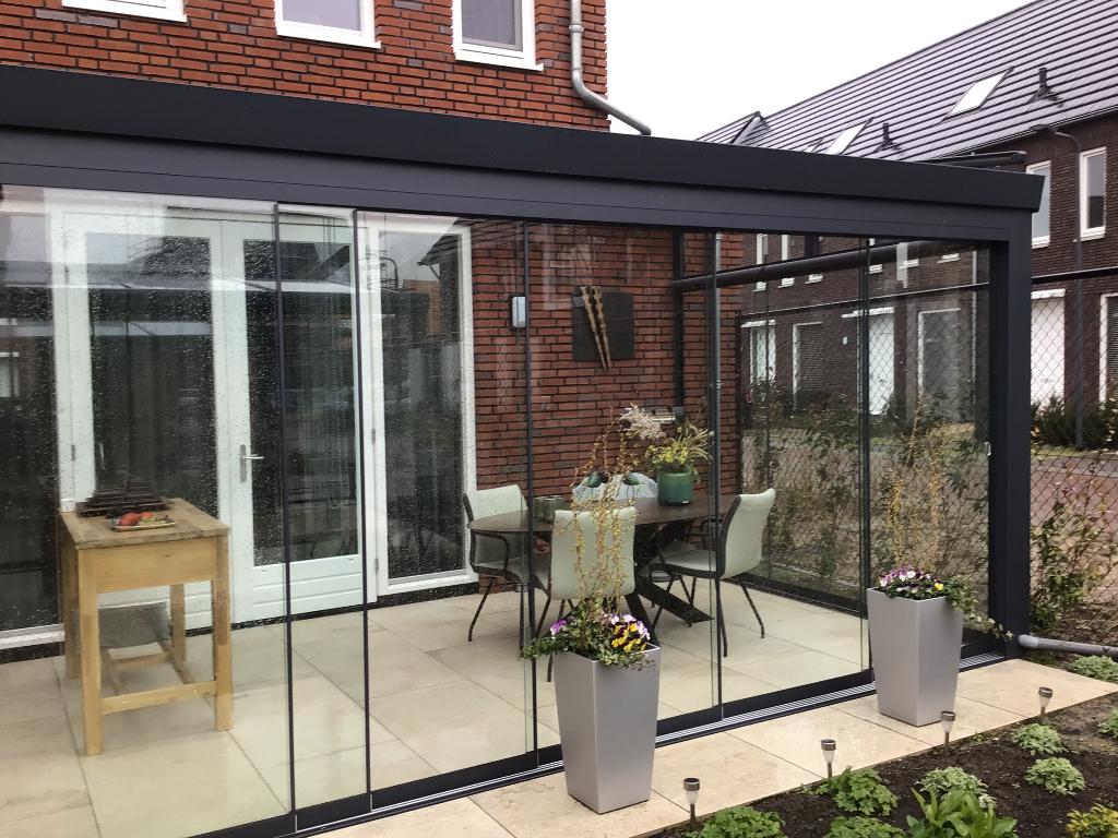 Aliminium veranda b 550 cm x d 300 cm x h 300 cm., Tuin en Terras, Overkappingen, Ophalen, Zo goed als nieuw, Veranda