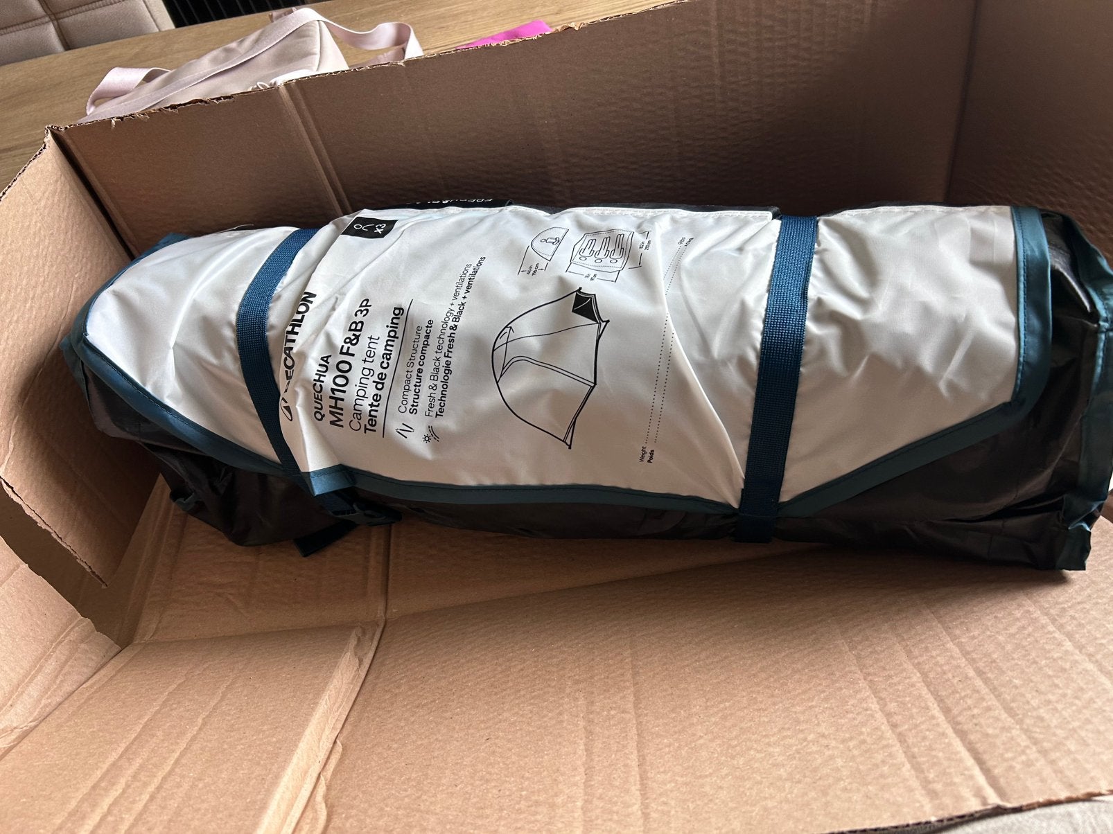 Quecha MH100 F&B 3P Decatthlon tent, Caravans en Kamperen, Ophalen, Nieuw