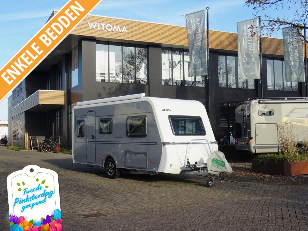 Eriba Novaline 470 Enkelbedden, Caravans en Kamperen, Standaardzit, Schokbreker, Bedrijf, Tot en met 3